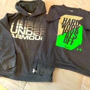 Set of UA boys sweatshirt and top